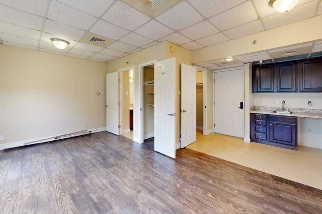 Open Space Living Room Area in Assisted Living Apartment